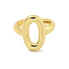 Rack Plated Brass Oval Open Cuff Ring for Women RJEW-Z039-05G-2