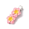 2Pcs 2 Colors Plumeria Flower Iron Flat Alligator Hair Clips PHAR-JH00131-4