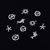 10Pcs 5 Styles Alloy Pendants FIND-TADJ0001-26A-4