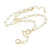 Brass Paperclip Chain Y Lariat Necklaces NJEW-H087-06B-G-4