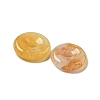 Natural Topaz Jade Donut/Pi Disc Charms G-G142-01F-2