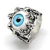 Alloy Resin Finger Rings RJEW-S038-114B-18mm-1