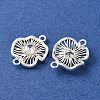 Brass Pave Clear Cubic Zirconia Connector Charms CU-CBAEC99-11S-2