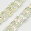 Pearl Luster Plated Crystal Glass Beads Strands EGLA-F016-B05-1
