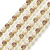 Brass Rhinestone Strass Chains CHC-N017-001A-A18-1