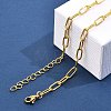 304 Stainless Steel Paperclip Chain Necklaces for Women Men NJEW-G161-01G-3