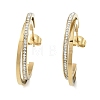 Rhinestone 304 Stainless Steel Stud Earrings for Women EJEW-U004-08G-1