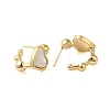 Shell Heart Stud Earrings EJEW-K287-01G-B-3