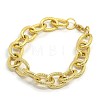 Fashionable 304 Stainless Steel Reticular Grain Cable Chain Bracelets STAS-A028-B092G-1