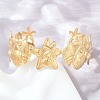 Ocean Theme 304 Stainless Steel Cuff Bangles for Women SA-Z002-03G-01-2
