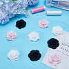 Gorgecraft 30Pcs 3 Styles 3D Rose Flower Polyester Computerized Embroidered Ornament Accessories FIND-GF0006-03A-4