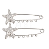 Starfish 304 Stainless Steel Safety Pins Brooch Findings SA-CBA098D-16D-P05-1
