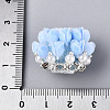 Acrylic with Resin Iron Rhinestone ABS Imitation Pearl Beads OACR-T031-04B-4
