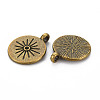 Tibetan Style Alloy Pendant Rhinestone Settings TIBEP-N010-001AB-RS-2