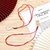 16Pcs 2 Colors Gold Foil Rabbit Pendant Necklaces Set with Red Ropes NJEW-CA0001-08-4