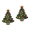 Christmas Tree  Alloy Enamel Stud Earrings FS-WG53A5C-01-2