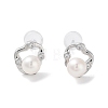 Natural Pearl Stud Earrings for Women EJEW-C082-08P-1