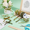 20 Yards 4 Colors Wax Cotton Knitted Cord with Leaf Trimming OCOR-PH0036-42-4