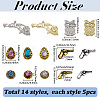 Western Theme Alloy Cabochons MRMJ-SP0001-38A-2