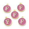 Golden Plated Alloy Enamel Charms ENAM-XCP0001-13F-2