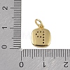 Rack Plating Brass Micro Pave CLear Cubic Zirconia Charms KK-E110-14G-P-3