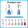 32Pcs 8 Colors Glass European Dangle Charms PALLOY-PH01854-4