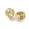 Brass Micro Pave Clear Cubic Zirconia Beads KK-K427-02D-G-1