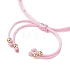 Golden Tone 201 Stainless Steel Heart Link Bracelets BJEW-JB10643-01-4