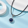 Lapis Lazuli Necklaces NJEW-MZ00027-02-2