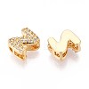 Brass Micro Pave Clear Cubic Zirconia Beads KK-T071-17G-Z-2