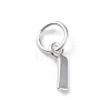 925 Sterling Silver Letter Charms STER-C012-01S-I-1