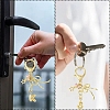 Brass Micro Pave Cubic Zirconia & Alloy Pendant Decorations HJEW-YW00460-01-6