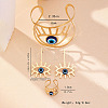 Hollow Out Evil Eye Alloy Resin Cuff Bangles & Cuff Rings & Stud Earrings Sets FS-WG3F92B-01-2