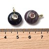 Natural Fluorite Flat Round Pendants X-G-H318-01G-A-02-3