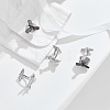 2 Pairs 2 Styles Brass Cufflinks DIY-PH0035-89-4