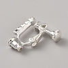 Brass & Crystal Rhinestone Clip-on Earring Findings KK-WH20002-23-2