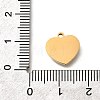 304 Stainless Steel Heart Charms STAS-Q348-07C-G-3