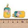 Brass Enamel Pendants KK-L190-012G-4