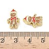 Christmas Brass Enamel Beads KK-I474-G24-3