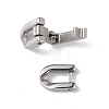 Non-Tarnish 304 Stainless Steel Fold Over Clasps X-STAS-G307-11A-P-4