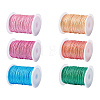Crafans 6 Rolls 6 Colors 12-Ply Round Polyseter Cords OCOR-CF0001-01-23
