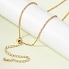 1MM Brass Rope Chain Necklaces NJEW-L013-11G-1
