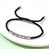 Word WWJD Polyester Cord Slider Bracelets BJEW-P384-01P-2