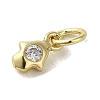 Brass Micro Pave Cubic Zirconia Charms KK-M283-13H-01-2