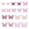 Beadthoven 36Pcs 9 Style Butterfly Organgza Lace Embroidery Ornament Accessories DIY-BT0001-49-11