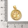 Zodiac Theme Brass Micro Pave Cubic Zirconia Pendants KK-M273-05A-G-3