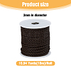 Round PU Leather Braided Cord LC-WH0012-03A-02-2