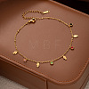 304 Stainless Steel Pave Colorful Cubic Zirconia Charm Anklets for Women FS-WG43DDA-04-1