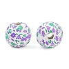 Printed Wood European Beads WOOD-G029-06B-2