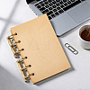6-Ring Bamboo Stick Alloy Loose Leaf Book Binder Hinged Rings FIND-CP0003-97AB-5